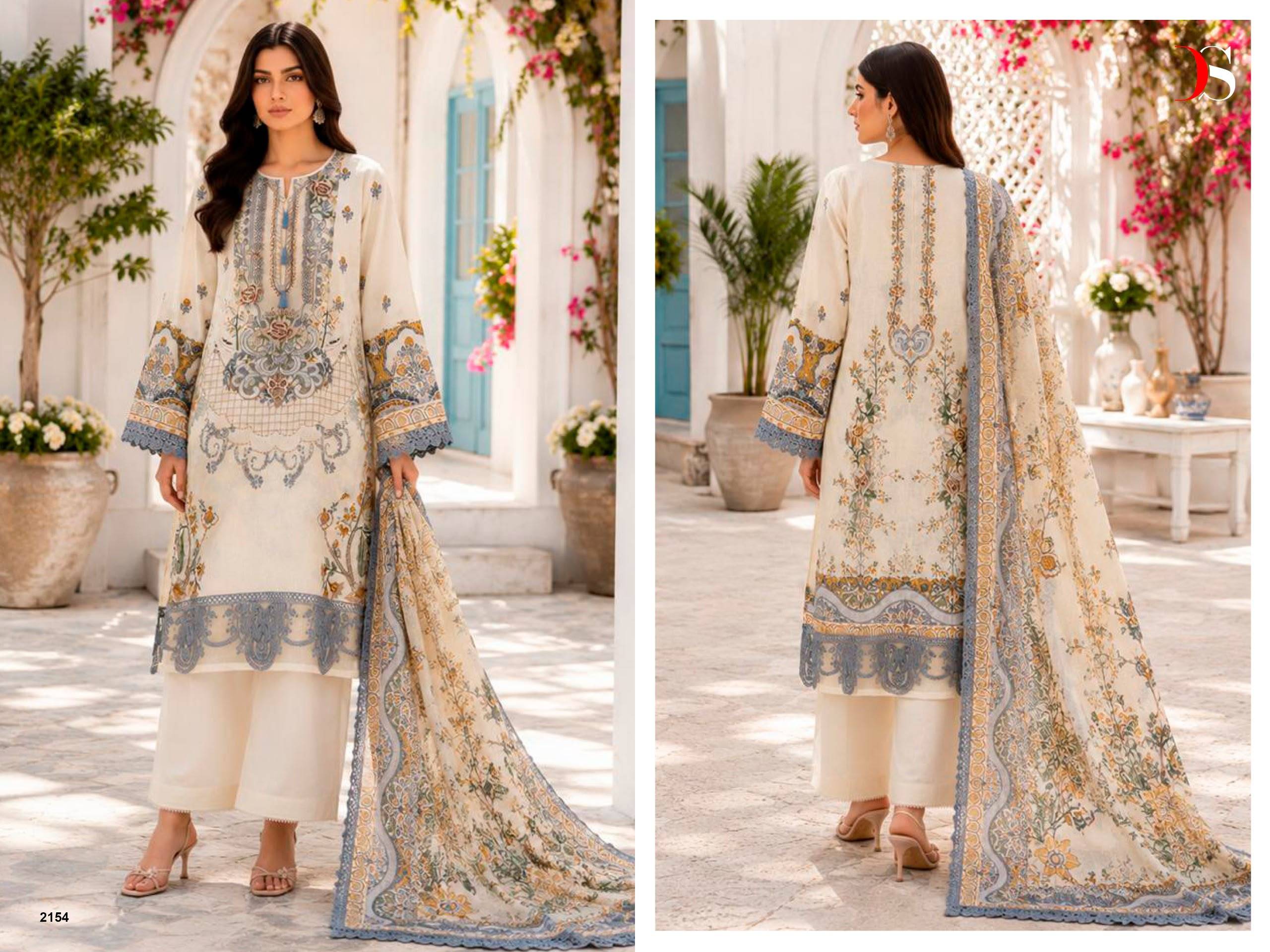Jade Bliss Lawn -6 BY DEEPSY SUITS 2151 To 2158 Series Indian Traditional casual wear Pakistani pure cotton dresses At Wholesale Price